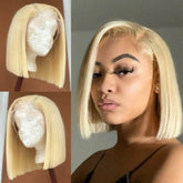 13*4 Lace Front Blonde BOB Wigs For Black Women |100% Human Hair blonde bob Wigs For Sale | Slove Hair Wig Shop
